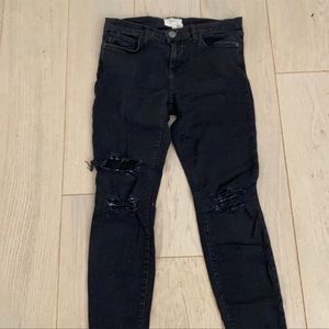 Distressed Black Current/Elliott Jeans